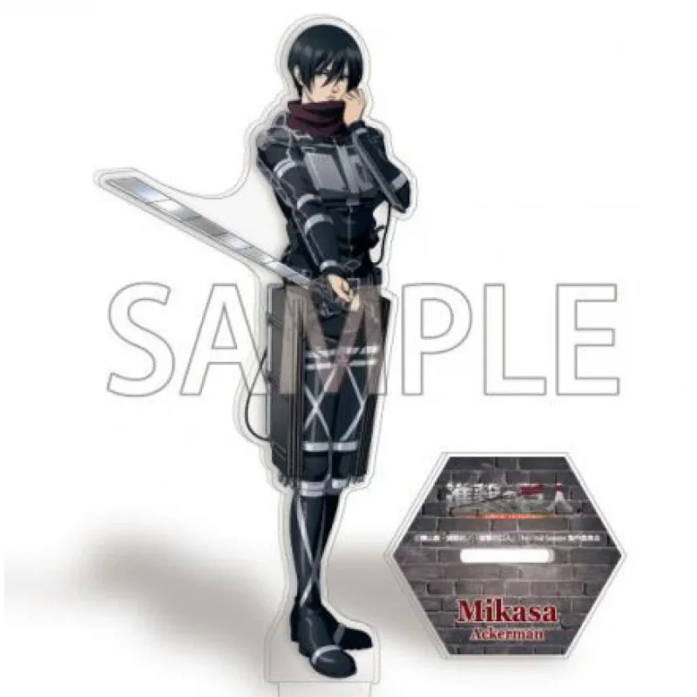本物の進撃の巨人エレン・イェーガーリヴァイ・アッカーマンアクリル製スタンディングサインデスクデコレーションアニメファン向けインディケーターボードギフト