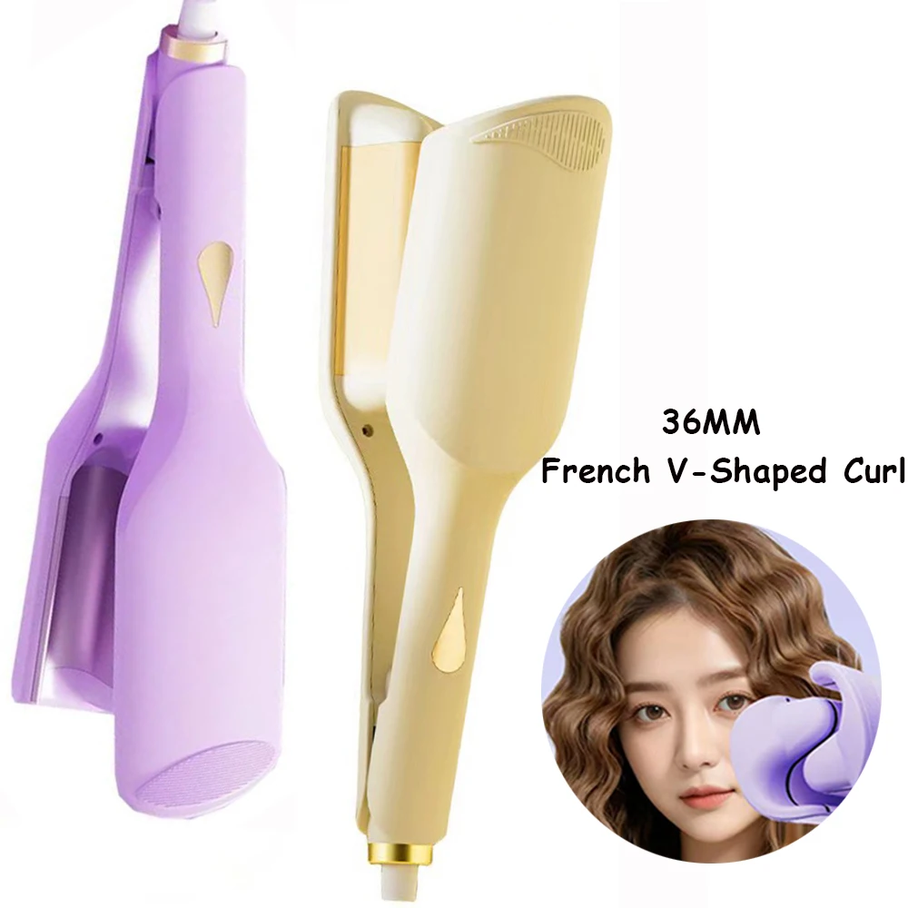 Elektrischer Lockenstab für Wellen und Locken, französisches Styling, heißes Lockeneisen für Damen, Haarstyling-Zubehör, Lockenwickler