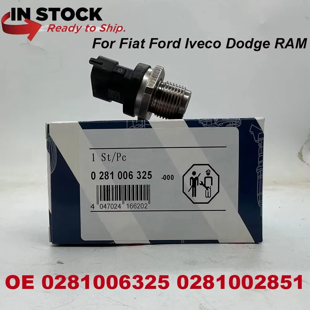 Estándar OE 0281006325 0281006327   Nuevo Sensor de presión del riel de combustible para f-iat f-ord i-veco d-odge RAM V-W 0281002851 0281006112