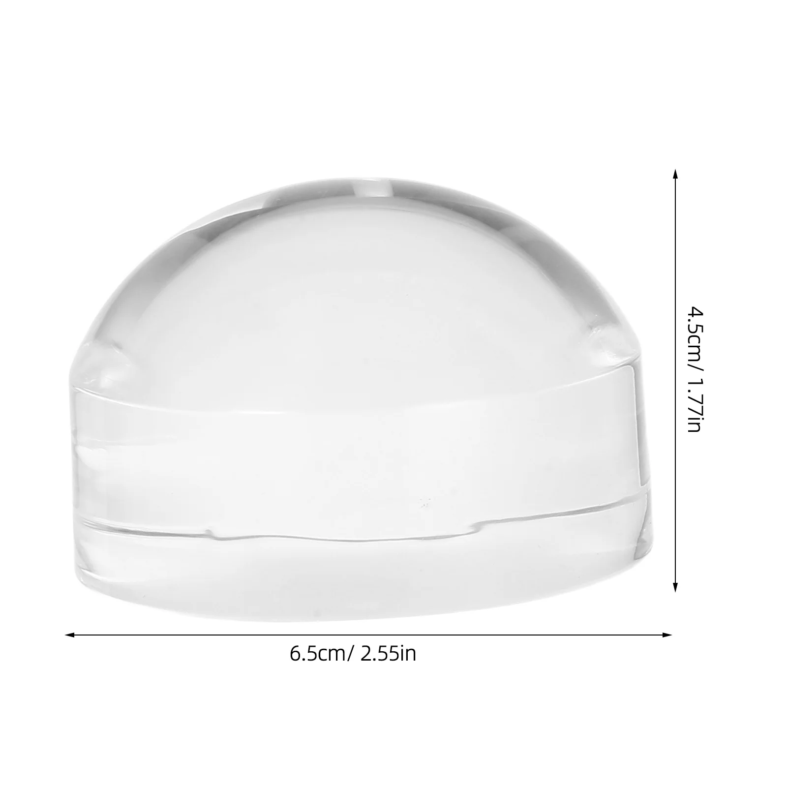 65 مللي متر واضح الاكريليك قبة عدسة مكبرة 10x التكبير المحمولة أداة القراءة للكتب خرائط الصحف سهلة الإنزلاق