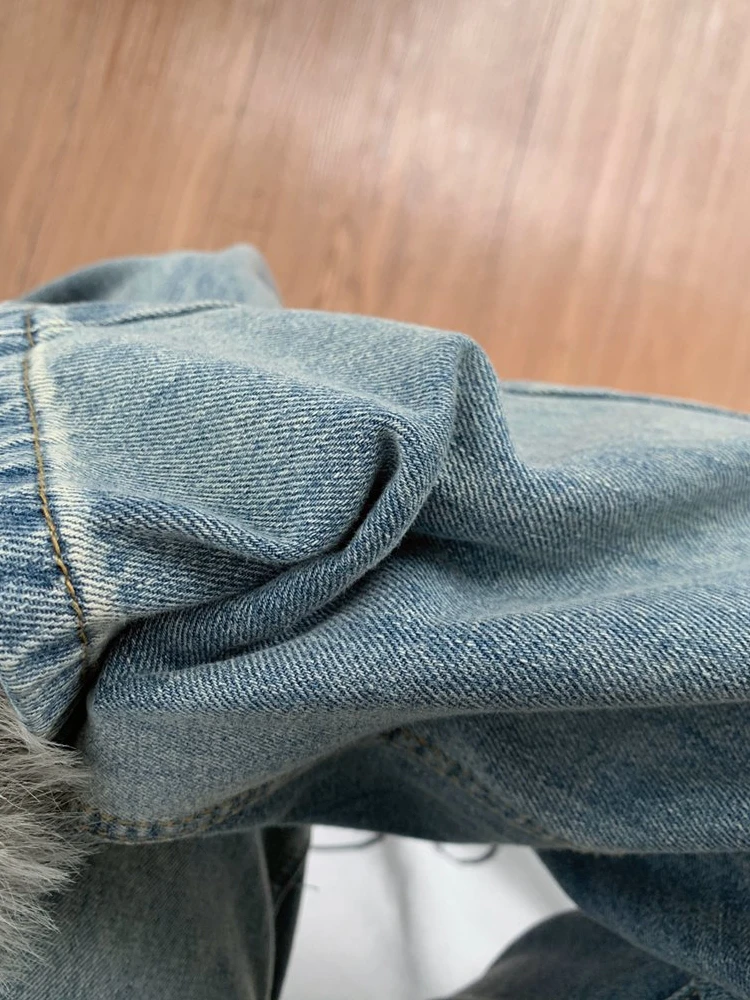 High Waist Wide Leg Retro Straight Jeans Women's Loose Fit Floor Length Trousers Spring 2025 New Sle Casual Denim Pants