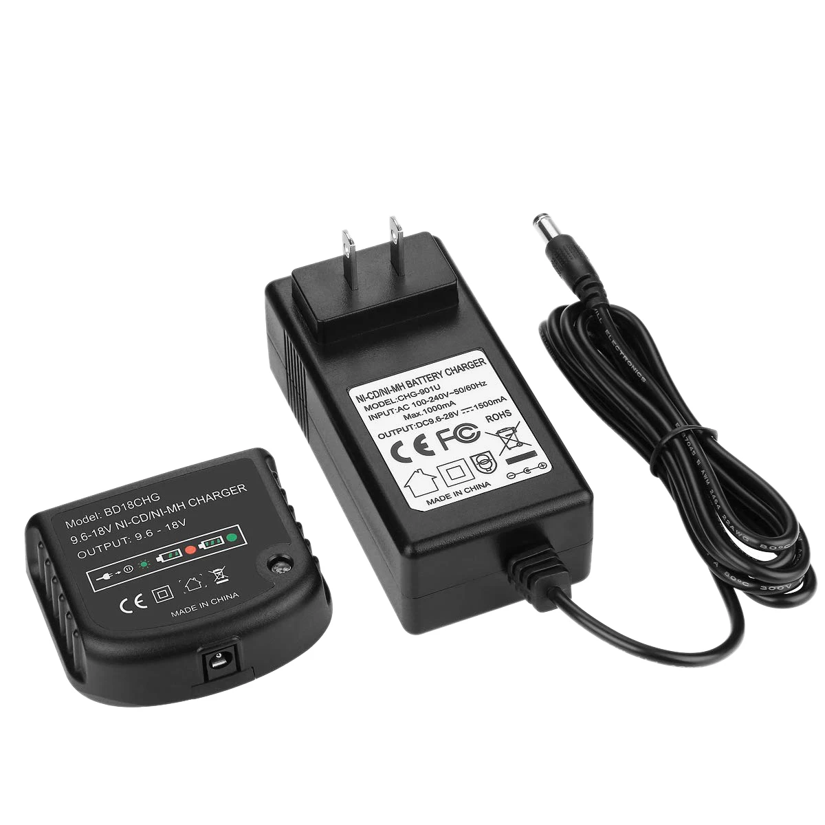 

Зарядное устройство для аккумуляторов 9,6 в-18 в для Black & Decker Ni-Cd Ni-MH Battery Hpb18 Hpb18-Ope Hpb12 Hpb14 Fsb14 Fsb18 Fs120Bx Us Plug