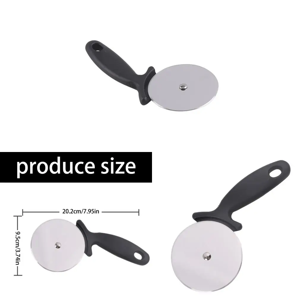  Pizza Wheel Stainless Steel Blade Ergonomic Handle Dishwasher Safe Baking Tool