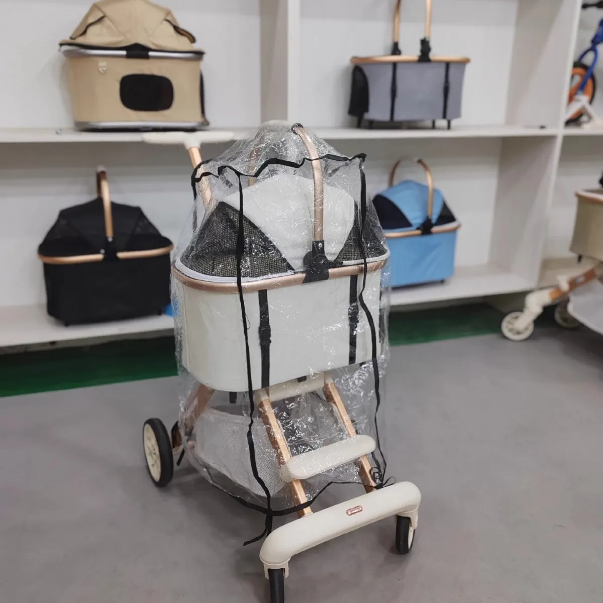Universal Pet Stroller Rainproof Cover Waterproof Curtain Sunshade Rain And Wind Shield