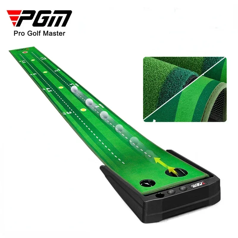 PGM Golf Putting Practice Mat Electric Ball Return Outdoor Indoor Putting Golf Pad Trainer Aid Equipment Putter Trainer TL029