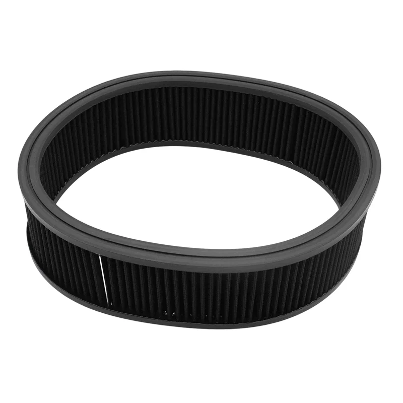 A44F-1 قطعة عناصر منقي الهواء استبدال فلتر 14 بوصة × 4 بوصة ارتفاع تدفق مرشحات الهواء المستديرة اكسسوارات السيارات قابل للغسل الأسود