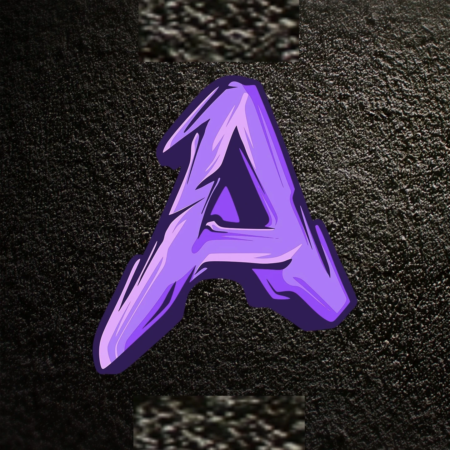 Graffiti Letter Sticker A-Z Purple Gradient Vinyl Decal Waterproof Street Style For Car Motorcycle Helmet Decoration