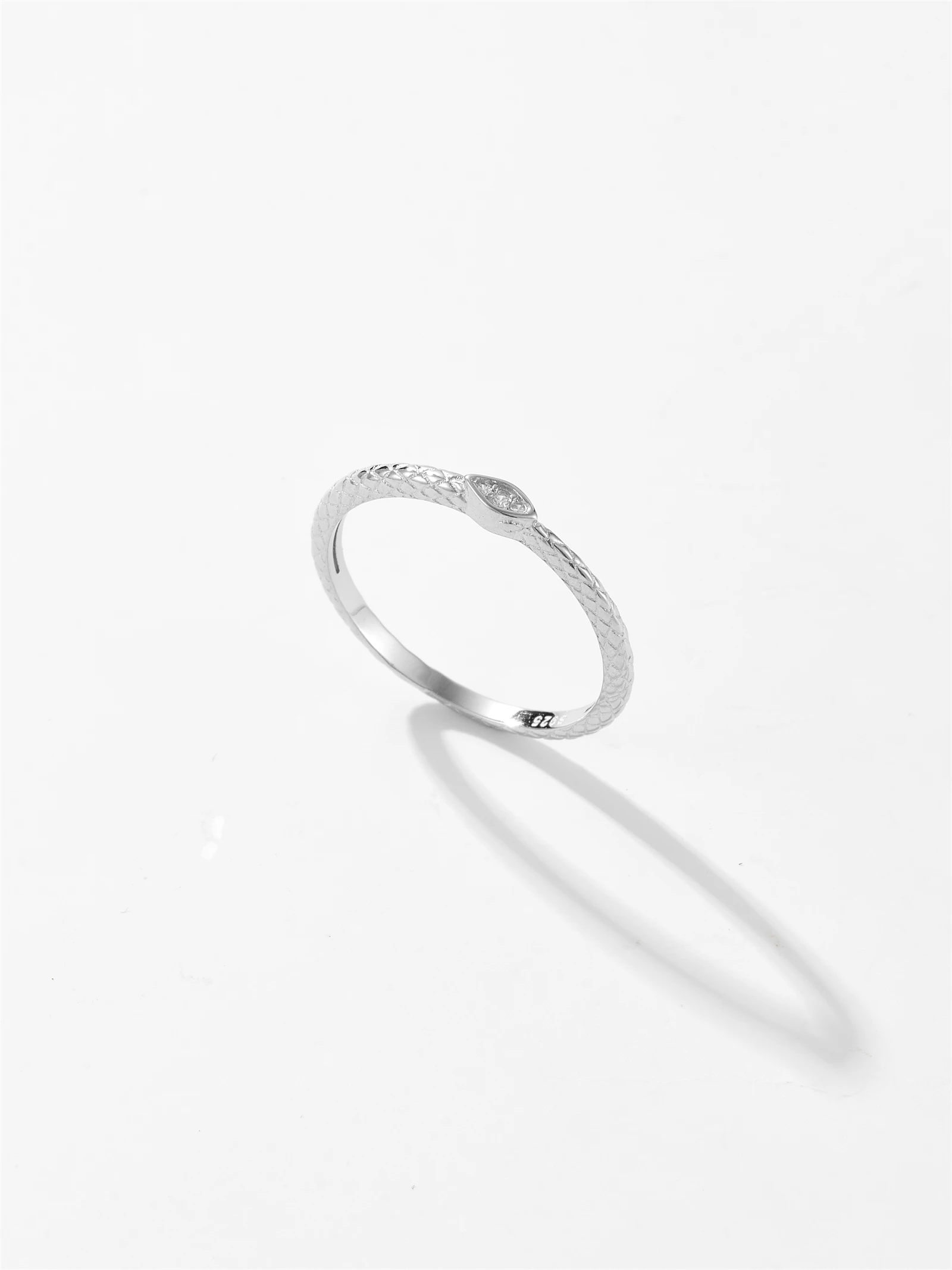 DPLAOPA-Slim Snake Ring para Mulheres, 100% 925 Sterling Silver, Zircon CZ, Jóias Finas, Rock, Jóias Punk, Novo, 2024