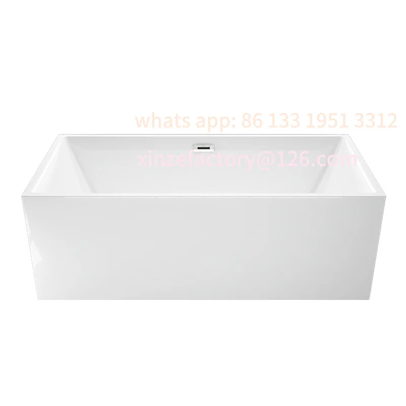 

Customizable acrylic bathtub with thin square edges