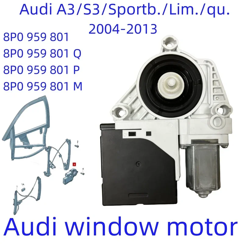 NEW Audi Window Glass A3 S3 window motor module Front left right 8P0959801 8P0959801Q 8P0959801M 8P0959802Q 8P0959802P 8P0959802