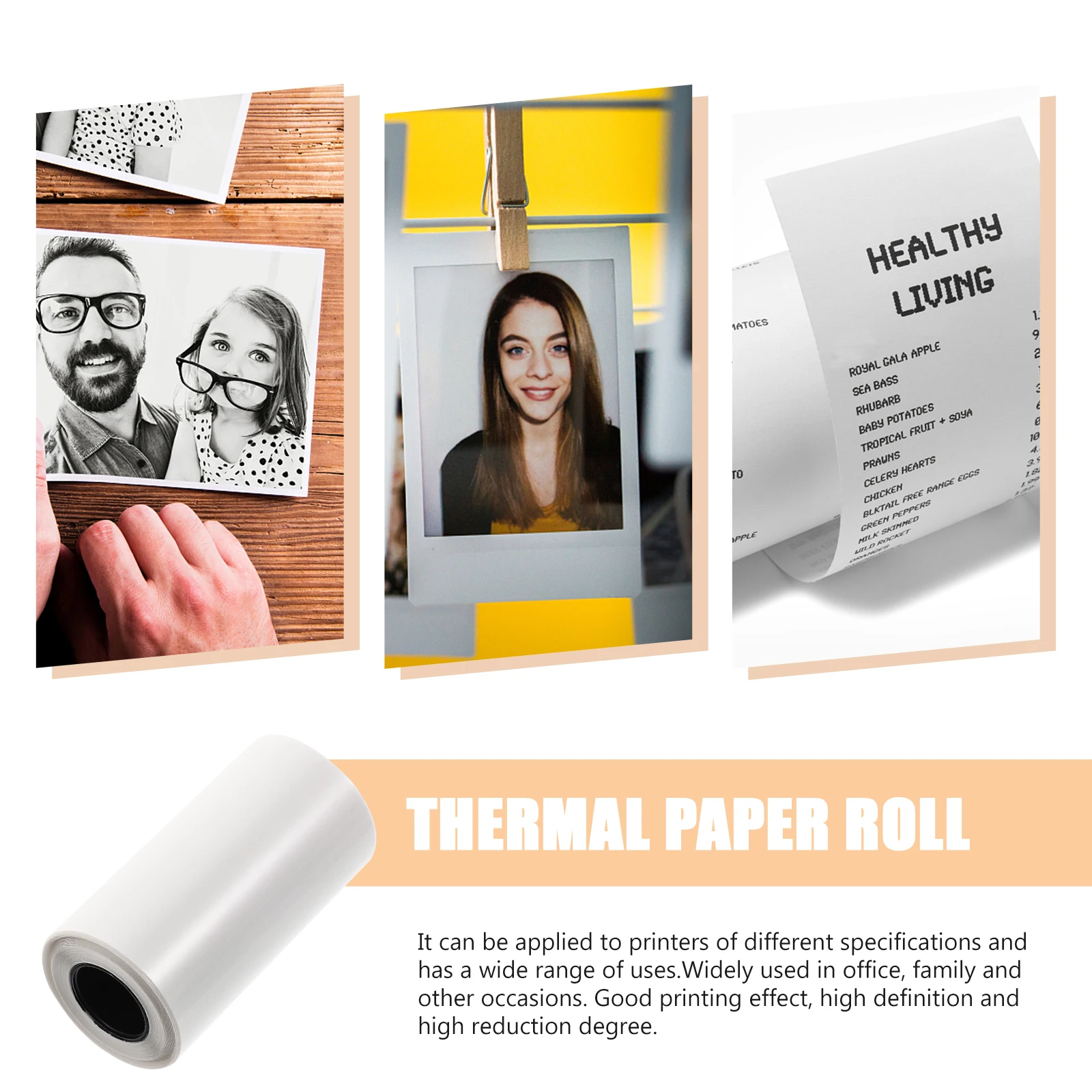 

Thermal Film Sticker Transparent Photo Paper for Instant Cameras Compatible Various Printers Office Family Use Thermal Paper