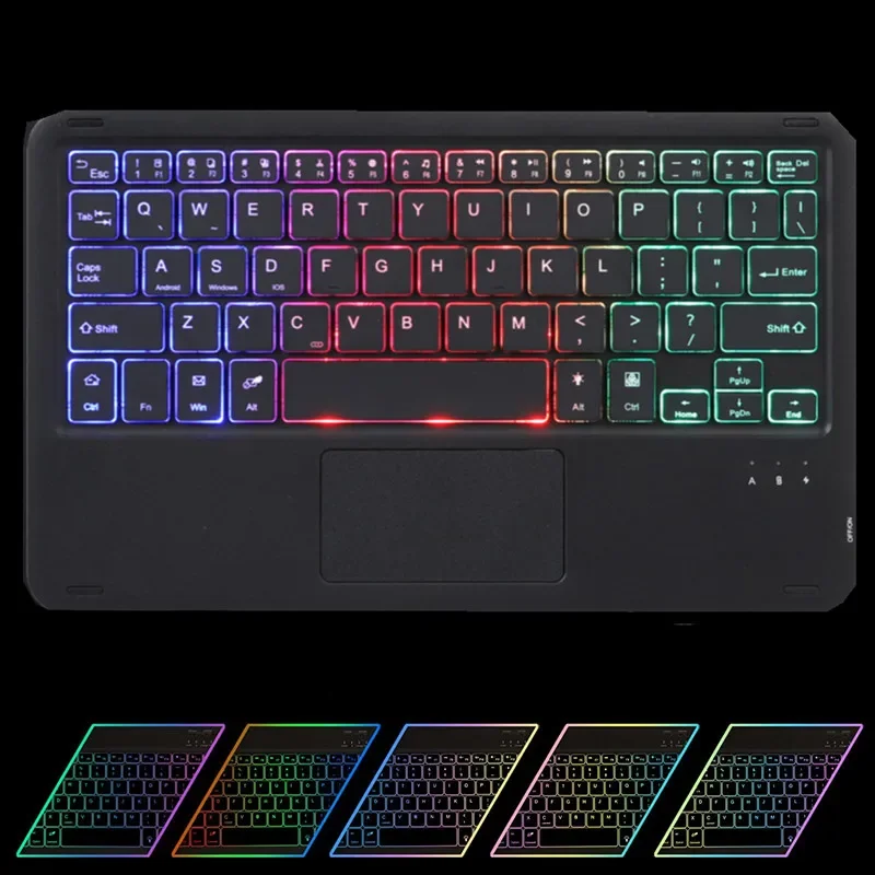 Etui z klawiaturą dotykową Funda do tabletu Samsung Galaxy Tab S6 A 10.5 10.1 2019 2016 S5e S4 10.5 Rainbow Backlight Keyboard