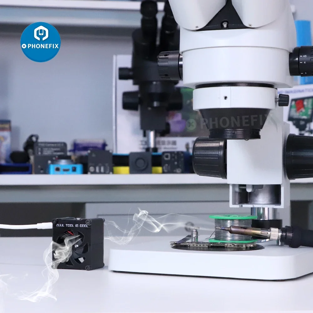 2UUL Ventola di Saldatura Assorbitore di Fumo ESD Estrattore di Fumi per il Microscopio di Saldatura di Fumo di Scarico Aria Pulita Strumento di