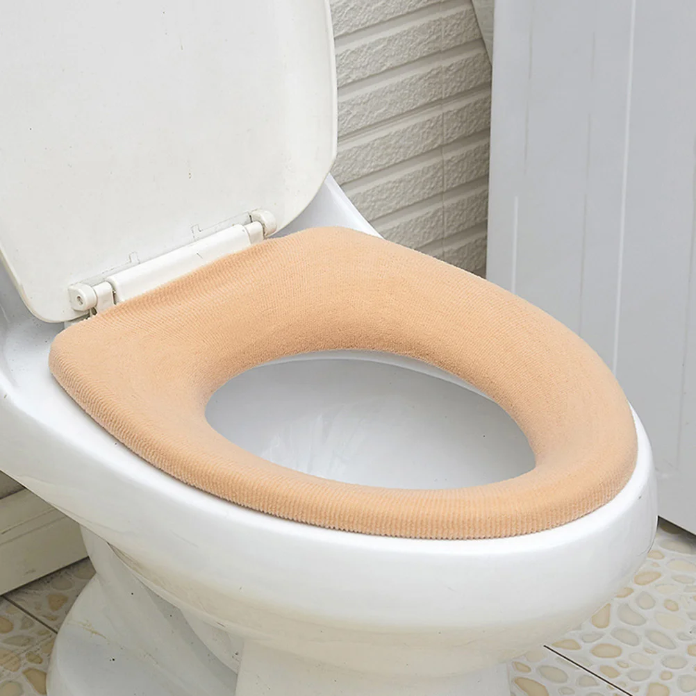 

10Pcs Soft Toilet Seat Cover O-Shaped Colorful Warm Comfortable Luxury Look Bathroom Accessory -Shaped Toilet Seat