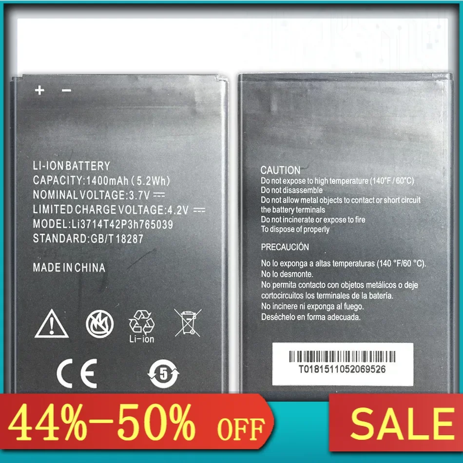 Mobile Battery Li3714t42p3h765039 1400Mah For ZTE Blade A3 T220 AF3 T221 A5 AF5 Replacement Li-Polymer Batteries