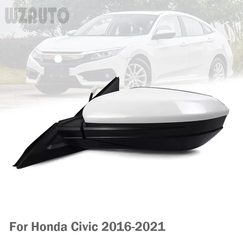 Side Rearview Mirror Assembly Turn Light Assy For 10th Generation Honda Civic 2016 2017 2018 2019 2020 2021 Manual Folding