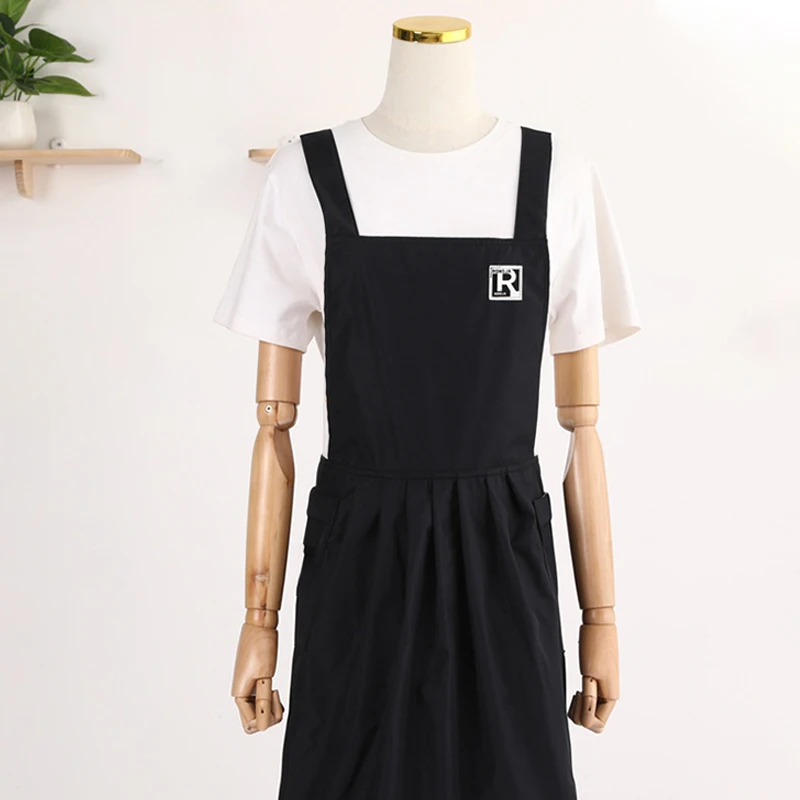 Waterproof Pleated Horse Face Aprons Home Kitchen Cooking Aprons Oil Resistant Catering Nail Art Apron