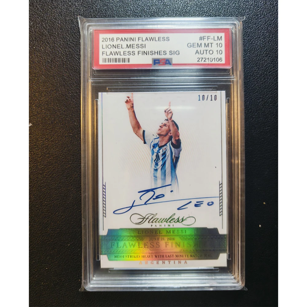 Soccer DIY Homemade Messi Ronaldo Mbappe Sergio Ramos Marco Reus Signed rating glitter collectible card brick Holiday gift view 4