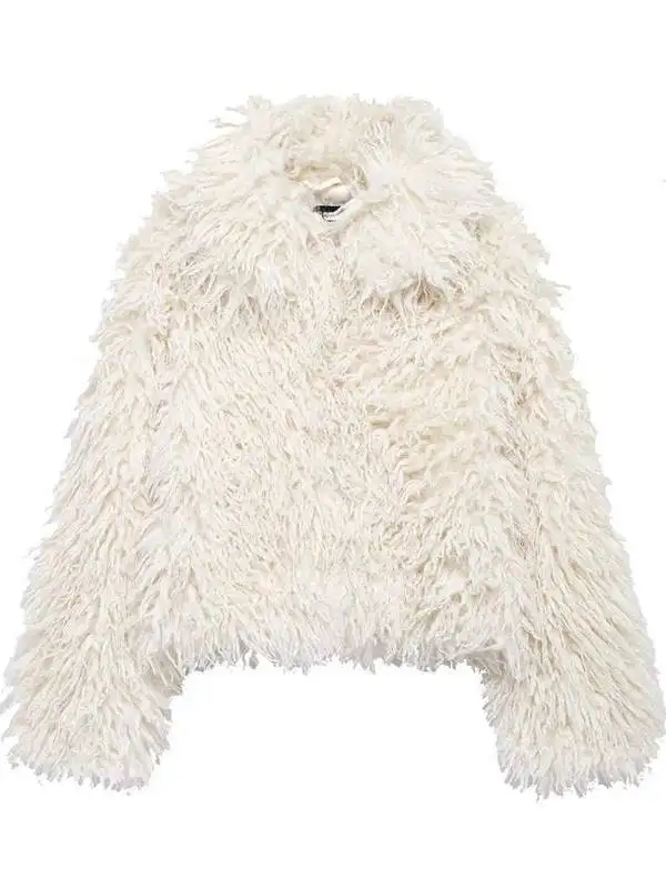 패셔너블한 인조 모피 효과 롱 코트 여성용 프리미엄 느낌 칼라 아우터웨어 신상 가을 겨울 컬렉션