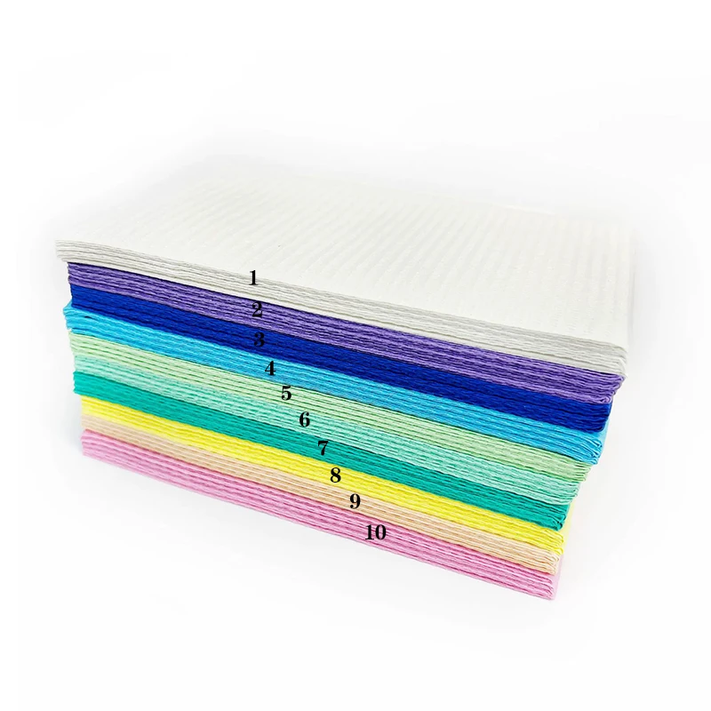 500PCS Disposable Dental Bibs 3-Layer Waterproof Dental Cloth, Single Color, Dental Napkins for Dentist Clinic and Oral Exam