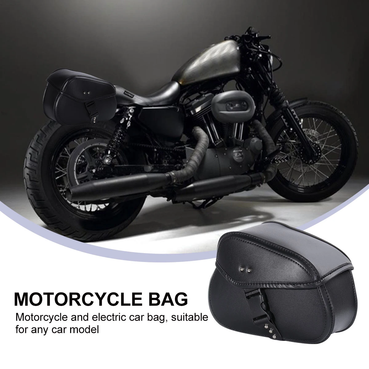 

PU Large Saddlebag For Electrocar Capacity Waterproof Handlebar Bag Storage Pouch Pu Saddlebag Durable