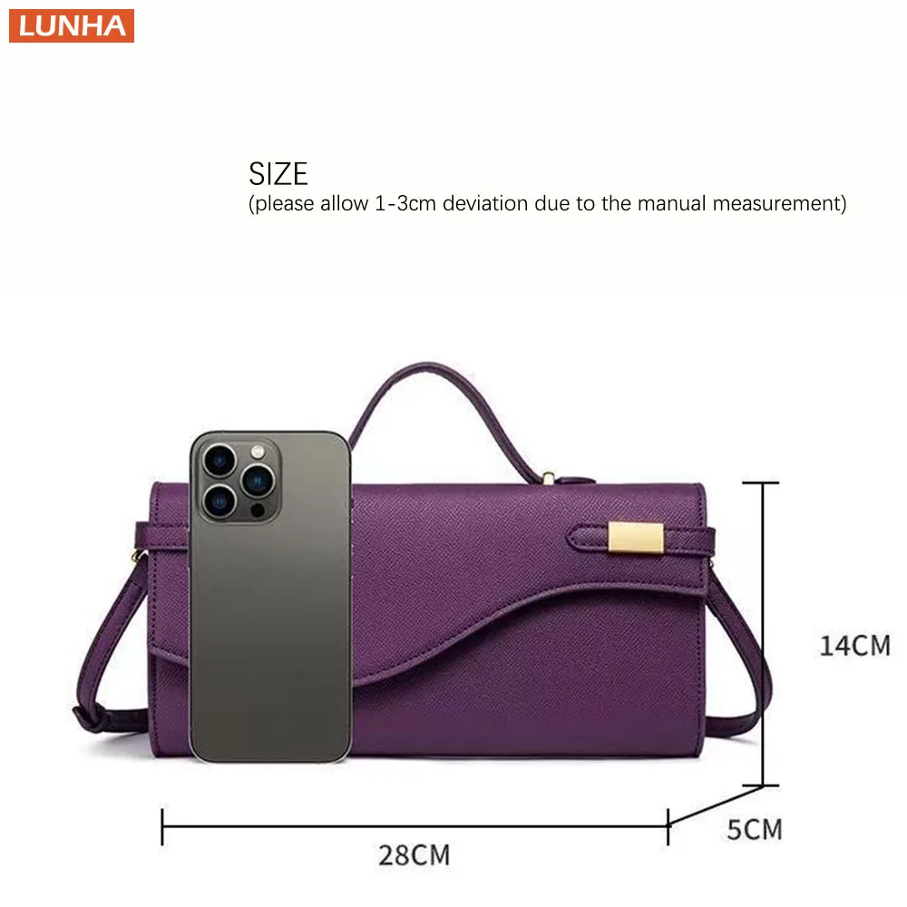 حقيبة كتف للسيدات من جلد البولي يوريثان، محفظة كروس للنساء بمقبض علوي، حقيبة يد بنمط محكم، طراز فاخر #6