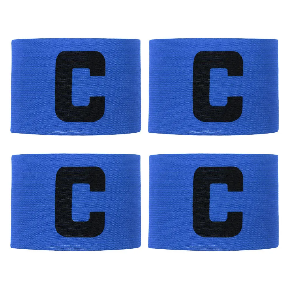 4 قطعة المضادة للارتداء فريق كرة القدم زعيم شارة مرونة جيدة للبالغين والأطفال متعددة الرياضة الكابتن الذراع العصابات كرة القدم شارة