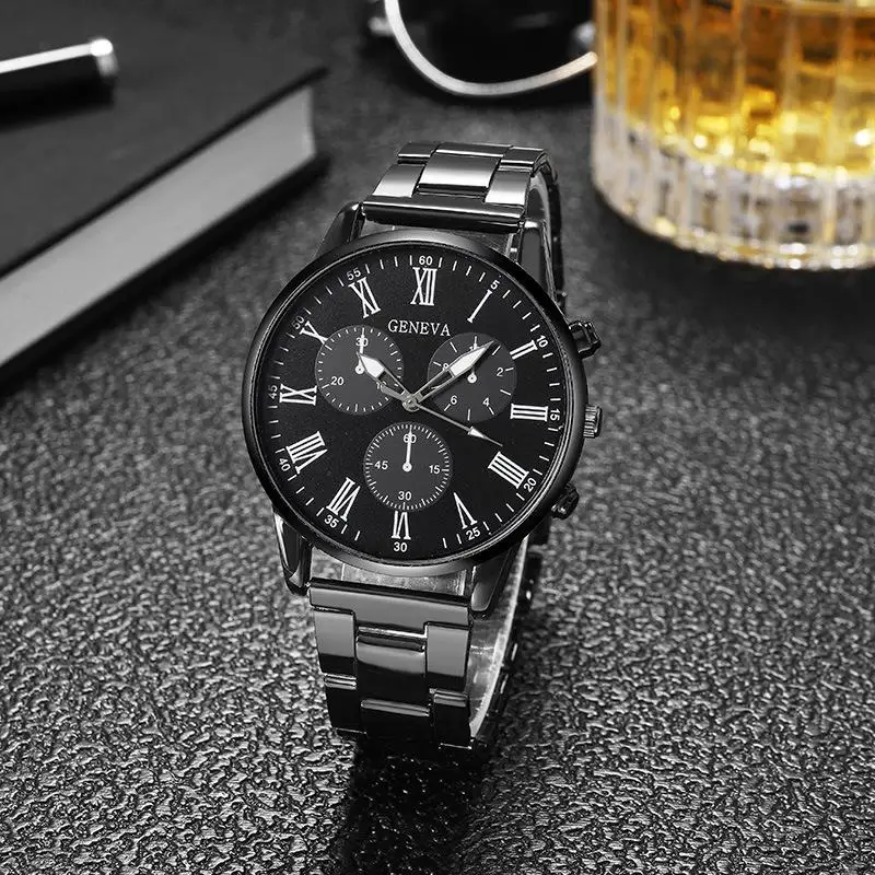 New Simple Overwatch Cheap Gift Watch Alloy Band Quartz Watch Men Business Watch