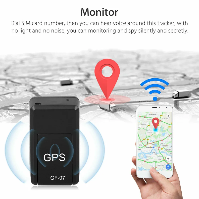 GPS Real Time Tracking Device Mini Car GPS Tracker GF 07 for Dogs Kids Bike Keys Anti Theft Lost Locator SIM Message Positioner