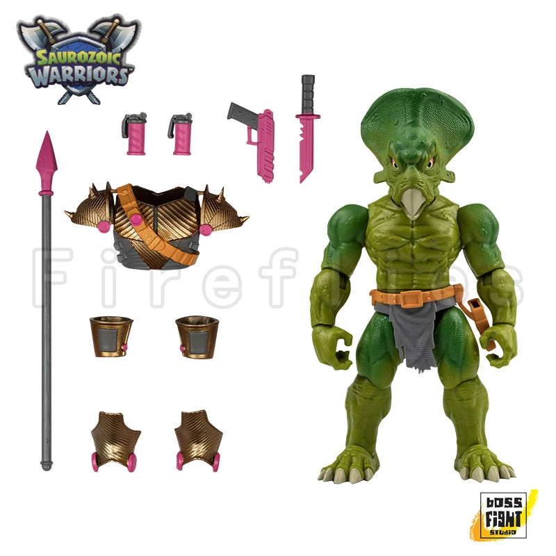 1/12 Boss Fight Studio Action Figure Saurozoic Warriors Ceratopsian Guard Triax Skiver Range Brakhion Anime Toy