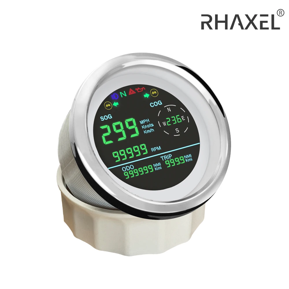 

RHAXEL 85MM Digital GPS Speedometer Gauge with Tachometer Tripmeter Odometer Adjustable for Racing Car Dirt Bike ATV
