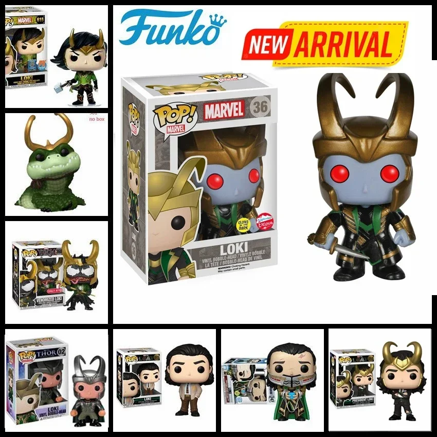 FUNKO Loki Glows 36 President Loki 898 #   895 #   Локи 747 #   Веомизированные Локи 368. #   901 #   ALLIGOTAR LOKI 02 #   Виниловая фигурка с качающейся головой