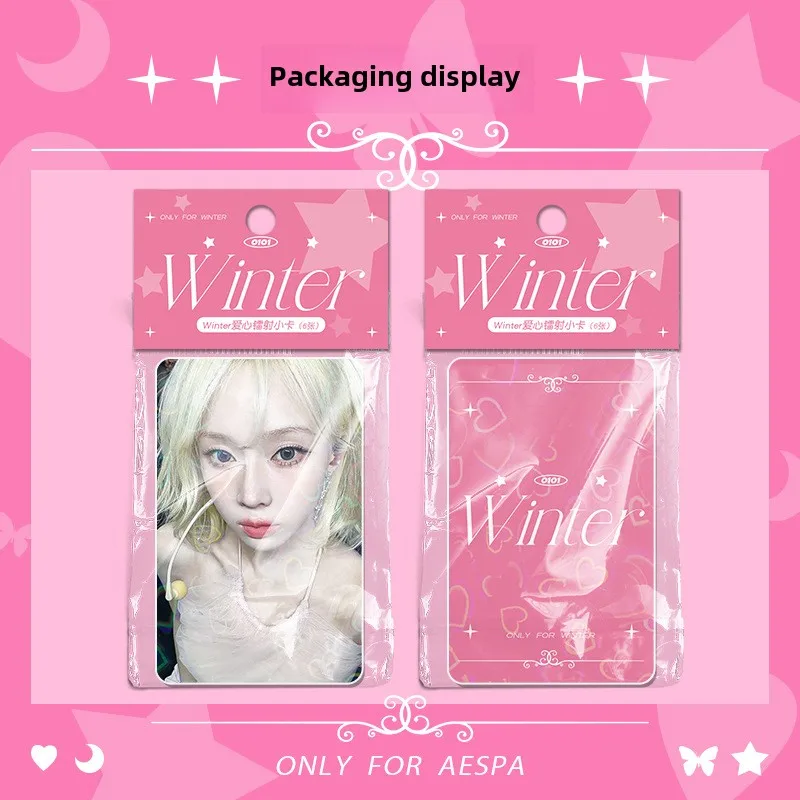 6Pcs/Set Kpop Idol Girl Group New Series Photocards HD Printd Lomo Cards KARINA GISELLE WINTER NINGNING Fans Collection Gifts