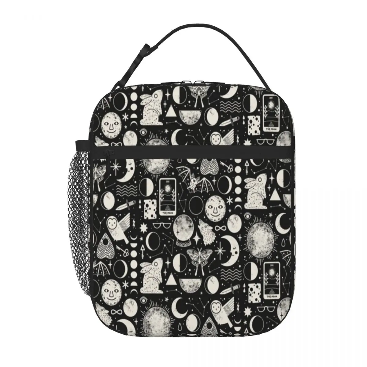 Hot Sale Lunar Pattern Eclipse Ruffled Thermal Tote Car Driving Lunch Waterproof Lunch Bag