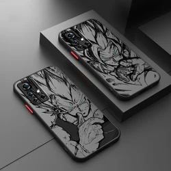 Comics D-Dragon Ball Saiyan gefrostet durchscheinend für Redmi Note 13 12 12s 12t 11 11t 11e 10 10s 9 Pro plus 5g Back Phone Case