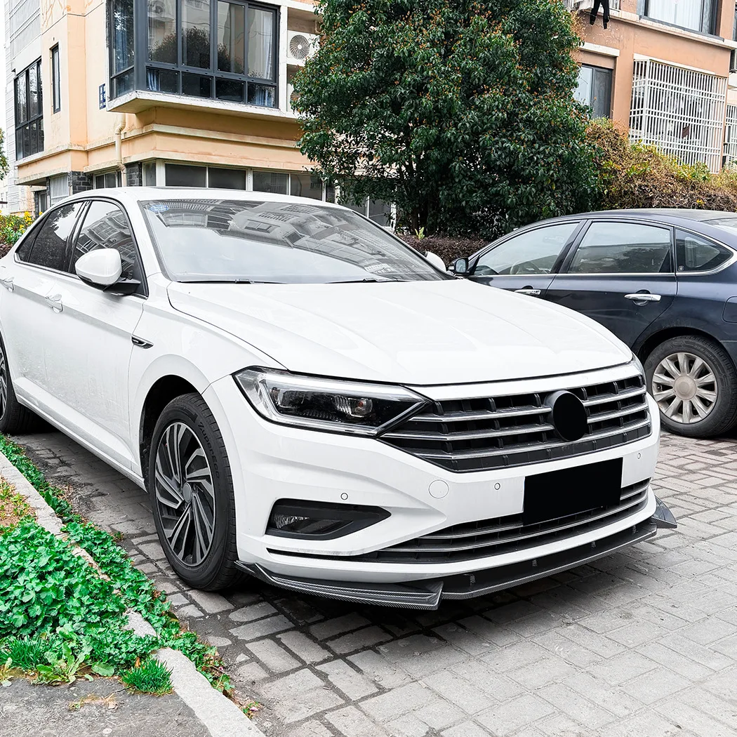 Glossy Black Front Bumper Spoiler For Volkswagen Jetta MK7 2019 - 2022 Car Lower Splitter Lip Diffuser Body Kits