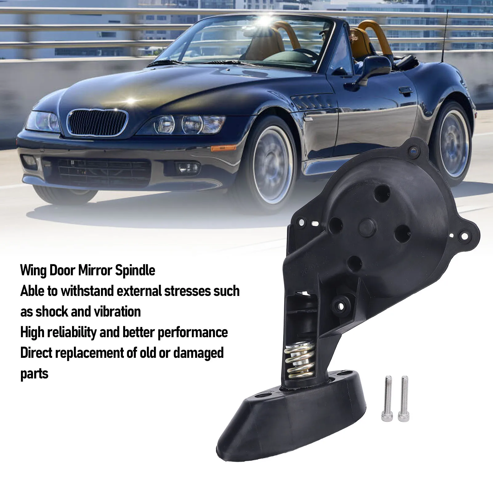 

1Pc Car Outside Door Wing Rearview Mirror Spindle Repair 51168397039 Replacement for BMW Z3 E36 E37 E38 1994 to 2002 51168397879