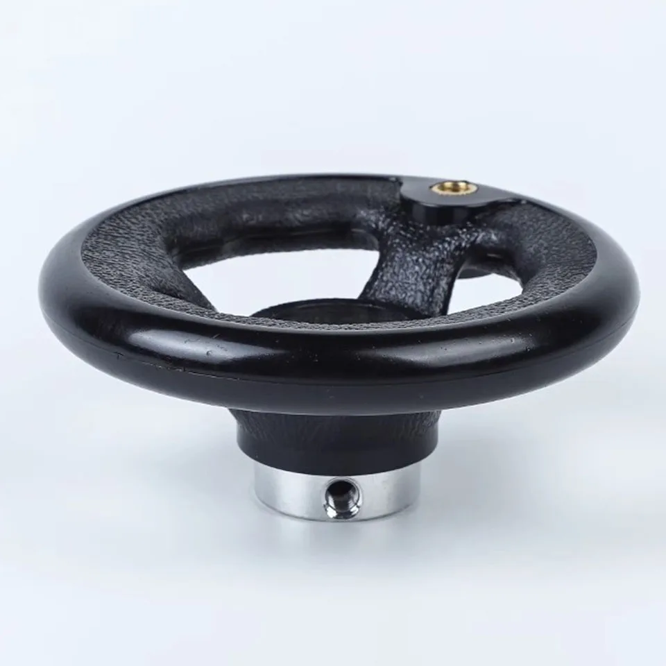 Plastic Steel Handwheel, Three-spoke Handwheel, Round Rim Handwheel, Polyurethane Handwheel 80/100/125/160 Factory Direct Sale