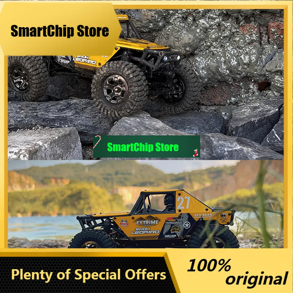 SmCpUDIRC UCX2405 UCX2405 PRO RTR 1/24 2.4G 4WD RC Car Rock Crawler Off-Road Climbing Cage Trail Truck Snow Leopard Vehicles Mod