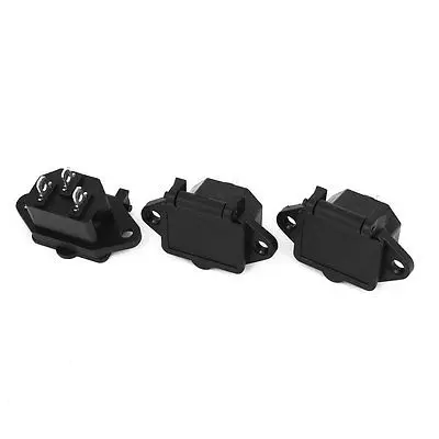

3pcs AC 250V 10A 3-Pin IEC320 C14 Inlet Plug Power Socket Black w Cover