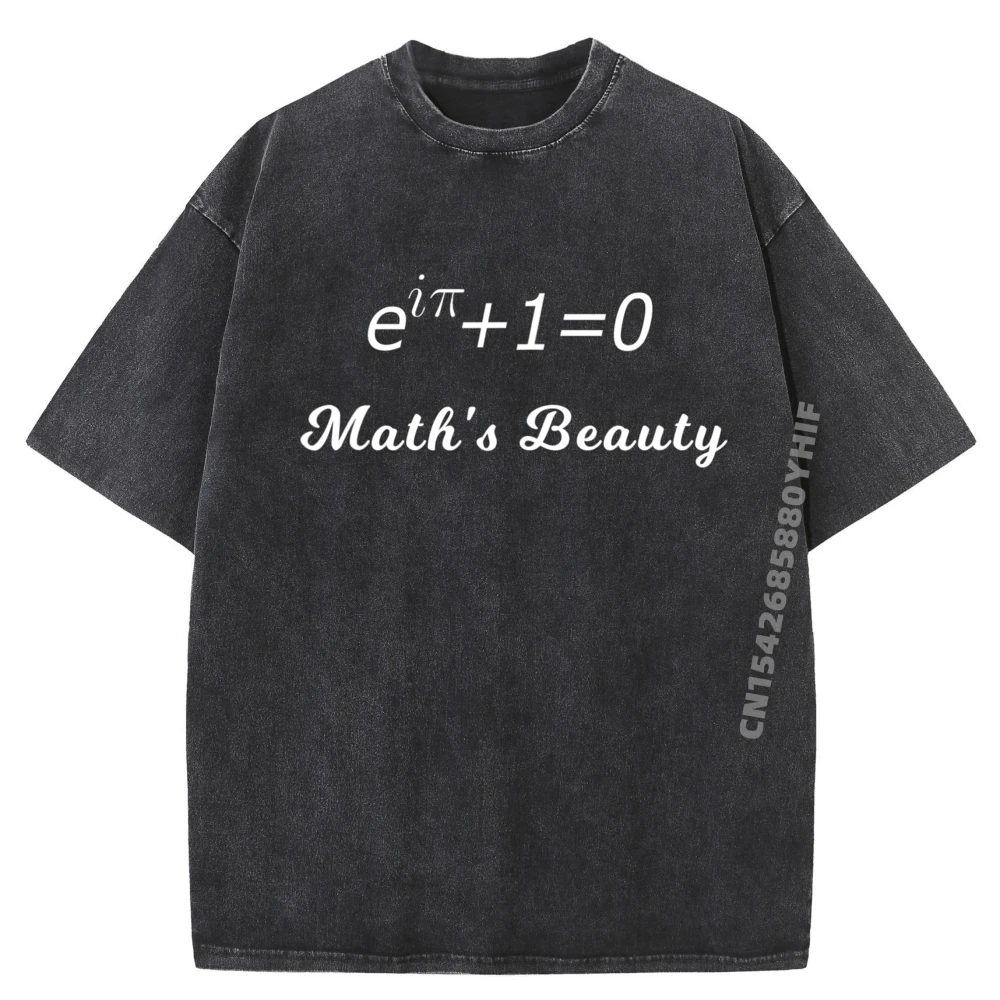 

Beauty Of Euler Formula Luxury Designer Tops Tees Gift Idea Group T Shirt Discount Fashion Tops Washed T Shirt Graphic Clothes