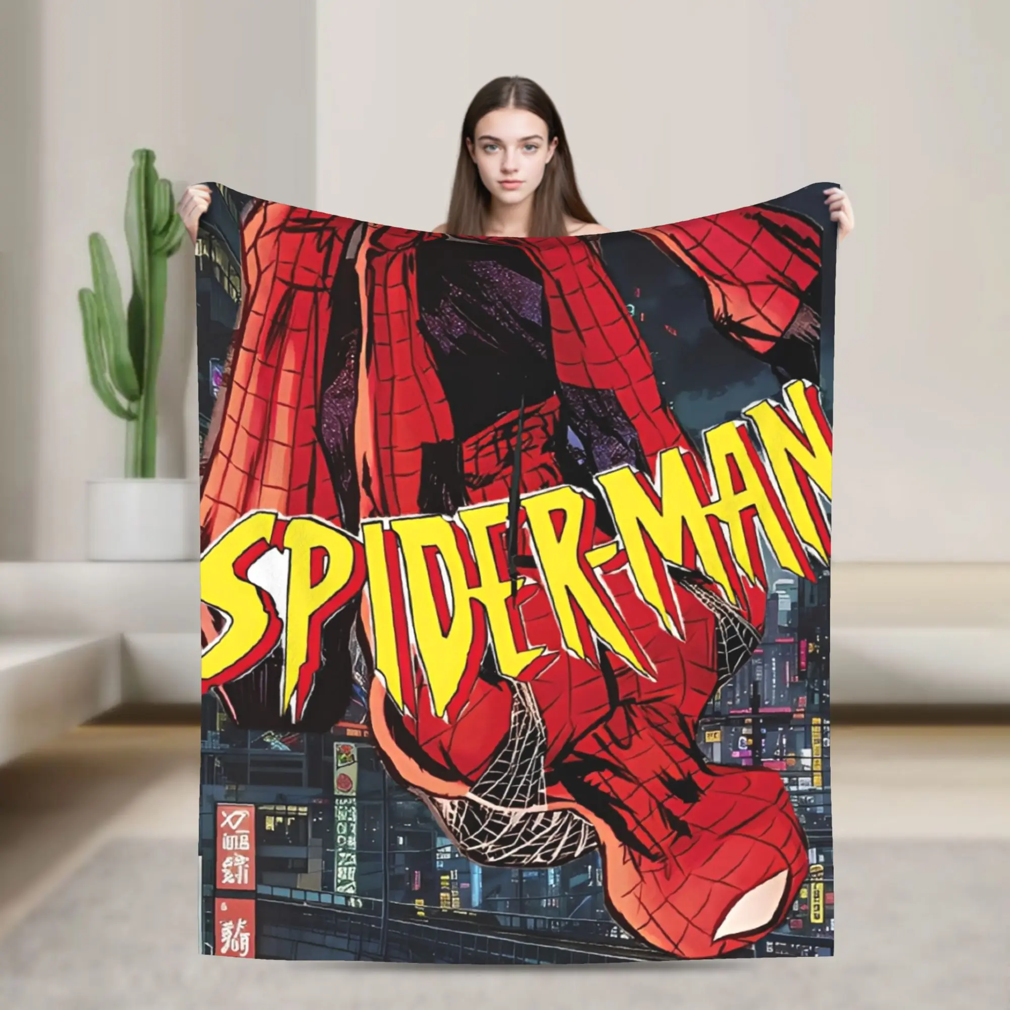 Manta súper suave de Spiderman Spider-Man Spider Man, manta de cama ligera de Franela polar de primera calidad, mantas de felpa acogedoras