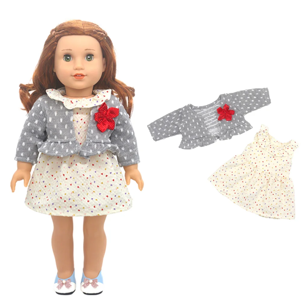 New Dress Fir For 18 inch Girl Doll 46cm American Doll Clothes And Accessories