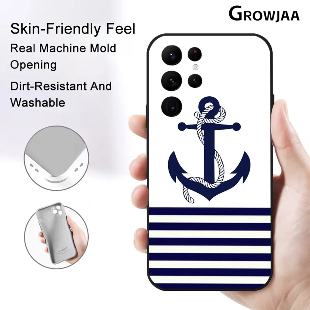Чехол для телефона Anchor Compass nautical Sailor Samsung Galaxy S24 Ultra S22 S23 S21 S20 5G защитный силиконовый чехол из Фото №2
