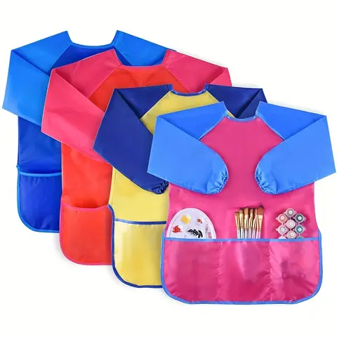 Waterproof Art Smock Art Aprons,Size M Painting Supplies (Paints And Brushes Not Included)