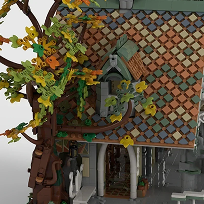 リングキングストリートビュー モデルMocビルディングブリック 最後の家 テクノロジーモジュラーブロック ギフト クリスマス おもちゃ DIYセット 組み立て