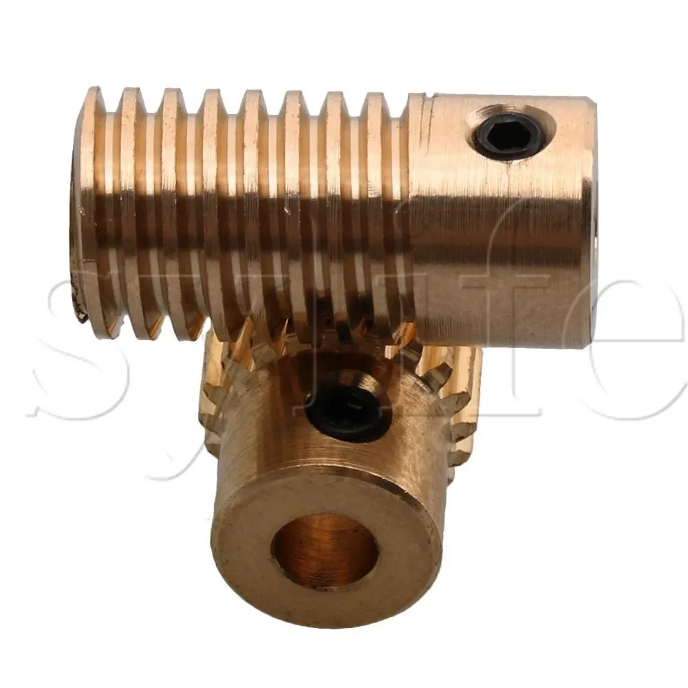

0.5 Modulus Brass Worm Gear Set - 20T Lightweight Reducer Wheel + 3.175mm Shaft for Precision Machinery & DIY Projects