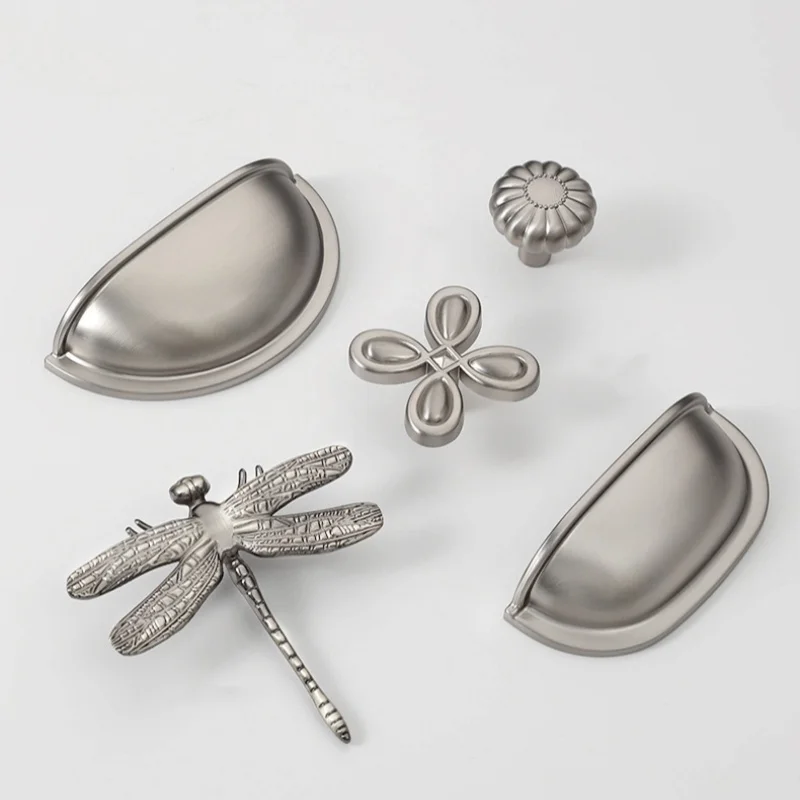 Nickel Brushed Kitchen Accessories Modern Cabinet Pulls Drawer Knobs Cupboard Handle Wardrobe Closet Door Pull Furniture Handles