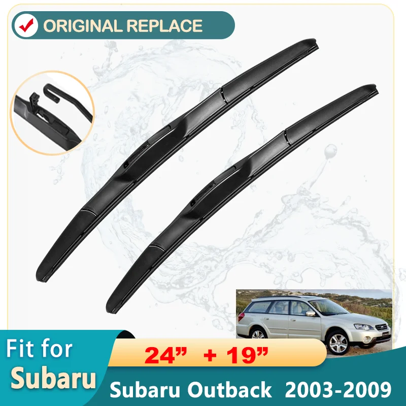 

Car Wiper Blade Front Window Windscreen Windshield Wipers Blades J hook Auto Accessories For Subaru Outback 24"+19" 2003-2009