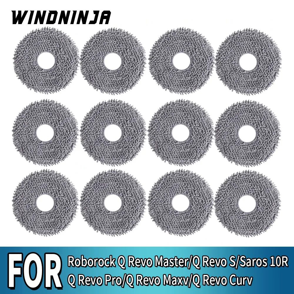 Almohadillas de repuesto para mopa Roborock Q Revo Master/Q Revo S/Q Revo Pro/Q Revo Maxv/Q Revo Curv /Saros 10R, paños de limpieza